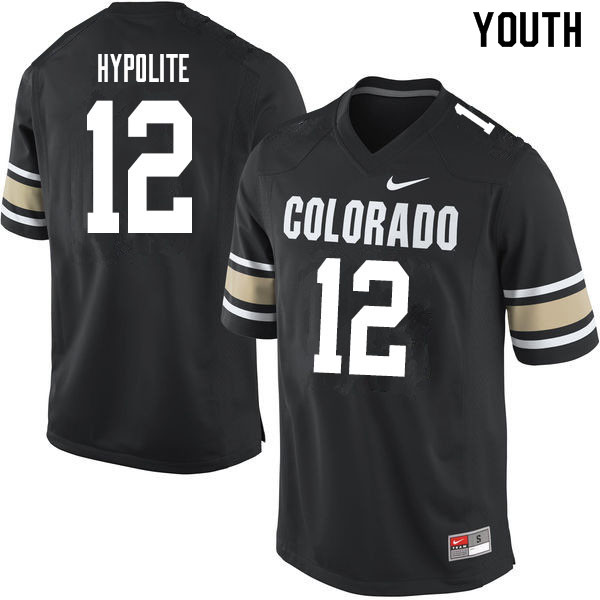 Youth #12 Hasaan Hypolite Colorado Buffaloes College Football Jerseys Sale-Home Black